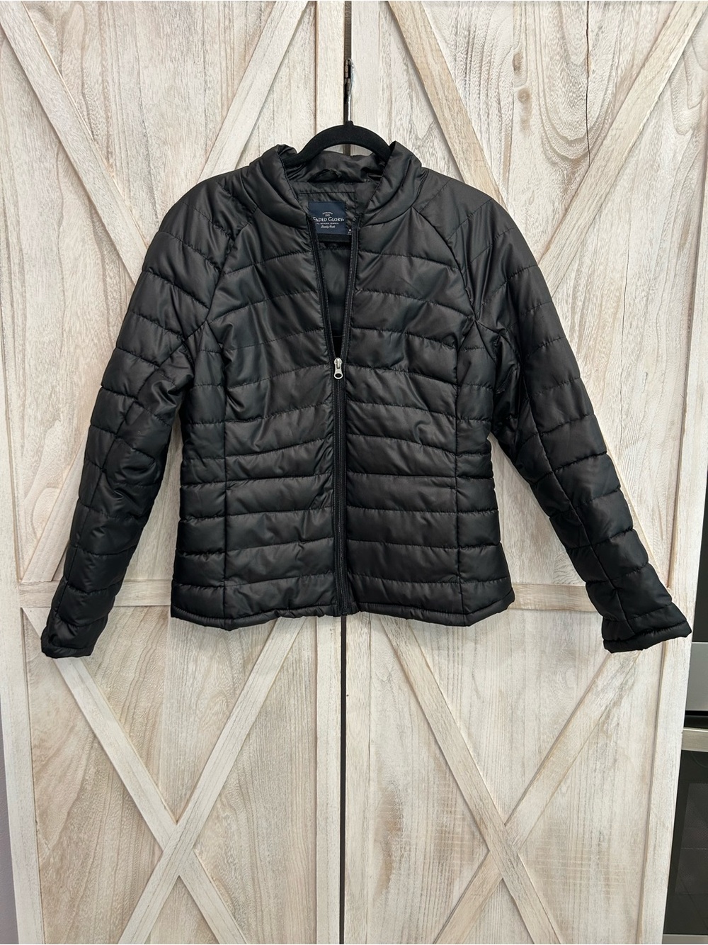 Faded Glory Black Quilted Puffer Jacket